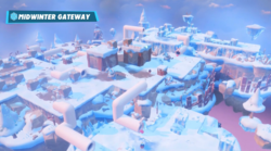 An example of the Midwinter Gateway battle in Mario + Rabbids Sparks of Hope