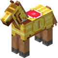 Chestnut Horse (Super Mario Mash-up, gold armor)