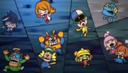 Young Cricket, 18-Volt, Mona, Dribble, Spitz, Dr. Crygor, 9-Volt, Mike, Kat & Ana becoming small
