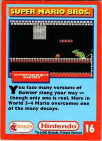 One of the Nintendo Collector Cards