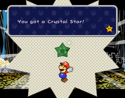 Mario gets the Emerald Star in Paper Mario: The Thousand-Year Door