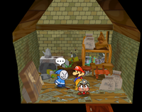 A Bandit in the leftmost house in the backyard of Rogueport Plaza.