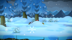 Mario getting a Coin from a tree in Path to Fahr Outpost of Paper Mario: The Thousand-Year Door for Nintendo Switch.
