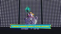 Rabbid Peach obtaining a Purified Darkmess Energy Crystal