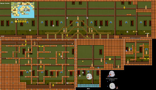 The map of Doors o' Plenty from Super Mario Advance 4: Super Mario Bros. 3