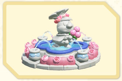 Menu icon of the Elegant Florian Fountain decoration in Super Mario Bros. Wonder – Nintendo Switch 2 Edition + Meetup in Bellabel Park.