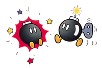 Artwork of two Bob-ombs, released for Super Mario Bros. 3 and later re-used for Super Mario World.