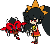 Title card sprite of Ashley & Red from WarioWare: Move It!