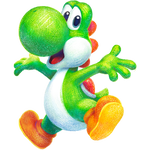 Artwork of Yoshi from Yoshi and the Mysterious Book