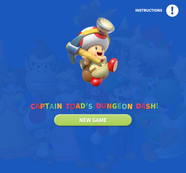 File:Captain Toad's Dungeon Dash! title screen.png