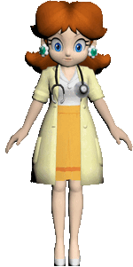 Animated image of Dr. Daisy from Dr. Mario World