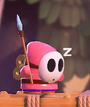 Spear Guy snoozing in Mario vs. Donkey Kong for Nintendo Switch