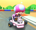 The icon of the Peach Cup challenge from the 2019 Paris Tour and the Bowser Cup challenge from the Pirate Tour in Mario Kart Tour