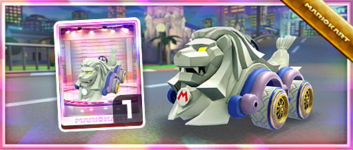 The Roaring Racer from the Spotlight Shop in the 2023 Winter Tour in Mario Kart Tour