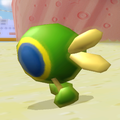 Screenshot of a green Cataquack from Mario Kart Wii