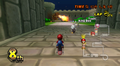 The giant Bowser statue in the Mario Kart Wii version of the track.