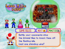 Minigame instruction screen from Mario Party 2