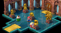 Room with golden statues of the party members after Valentina is defeated, as seen in the remake
