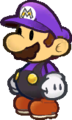 Mario equipped with the W Emblem and the L Emblem