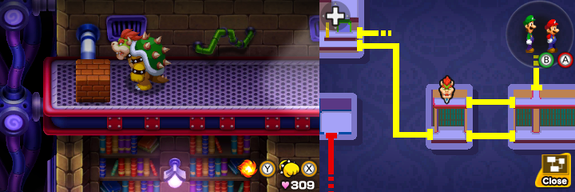 Block 61 in Peach's Castle of Mario & Luigi: Bowser's Inside Story + Bowser Jr.'s Journey.