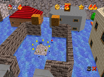 Screenshot of Wet-Dry World from Super Mario 64.