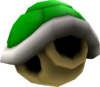 Rendered model of a Green Shell in Super Mario Galaxy.