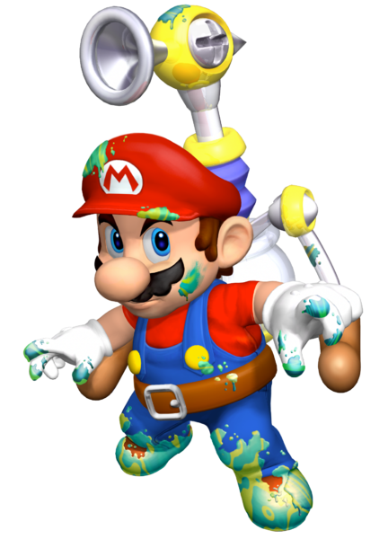 File:SMS - Mario FLUDD (with goop)(shadowless).png