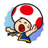 Sticker of Toad from Mario Party Superstars