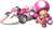 Artwork of Toadette with her kart from Mario Kart Wii