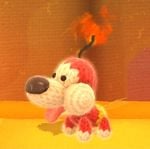 A Hot Dog, in Yoshi's Woolly World.