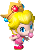 Artwork of Baby Peach for Mario Kart Wii (also used in Mario Super Sluggers and Mario Kart Tour)