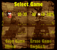 Save file selection screen