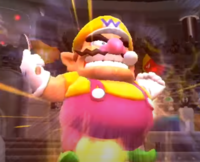 Wario using his Special Attack in Dream Table Tennis