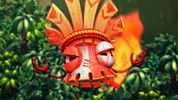 Kalimba Tiki, after being released from the volcano in the opening cutscene