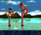 Kiddy Kong navigates the tightropes at Kreeping Klasps.