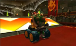 Bowser racing in his own castle