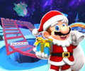 The course icon of the T variant with Mario (Santa)