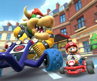 The Bowser Cup Challenge from the London Tour of Mario Kart Tour