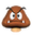 A mugshot of a Goomba, from Mario Super Sluggers.