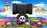 Screenshot of World 6-5, from Puzzle & Dragons: Super Mario Bros. Edition.