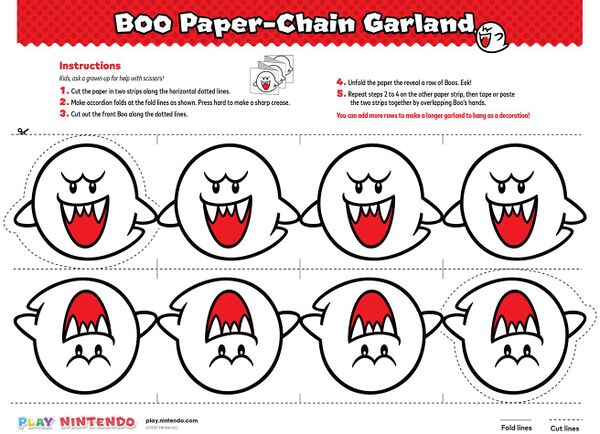 Printable sheet for a Boo garland