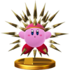Needle Kirby's trophy render from Super Smash Bros. for Wii U