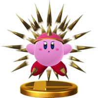 Needle Kirby's trophy render from Super Smash Bros. for Wii U
