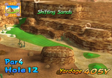 Hole 12 of Shifting Sands from Mario Golf: Toadstool Tour