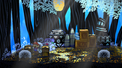 First treasure chest in The Great Tree in the remake of Paper Mario: The Thousand-Year Door for the Nintendo Switch.