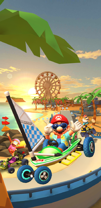 The 2020 Los Angeles Tour from Mario Kart Tour.