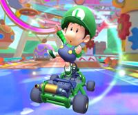 Thumbnail of the Cat Peach Cup challenge from the 2022 Sundae Tour; a Do Jump Boosts challenge set on GCN Baby Park (reused as the King Boo Cup's bonus challenge in the 2023 Yoshi Tour)