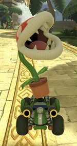 Piranha Plant performing a trick.