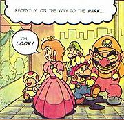 Scan of the Club Nintendo comic Mario vs. Wario: The Birthday Bash.