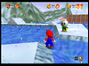A pool of freezing water in Snowman's Land